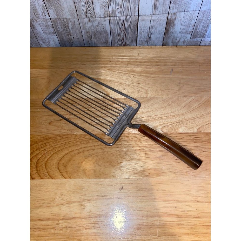 Vintage Progressus Bakelite Handle Tomato Slicer Cheese Cutter Italy 11"